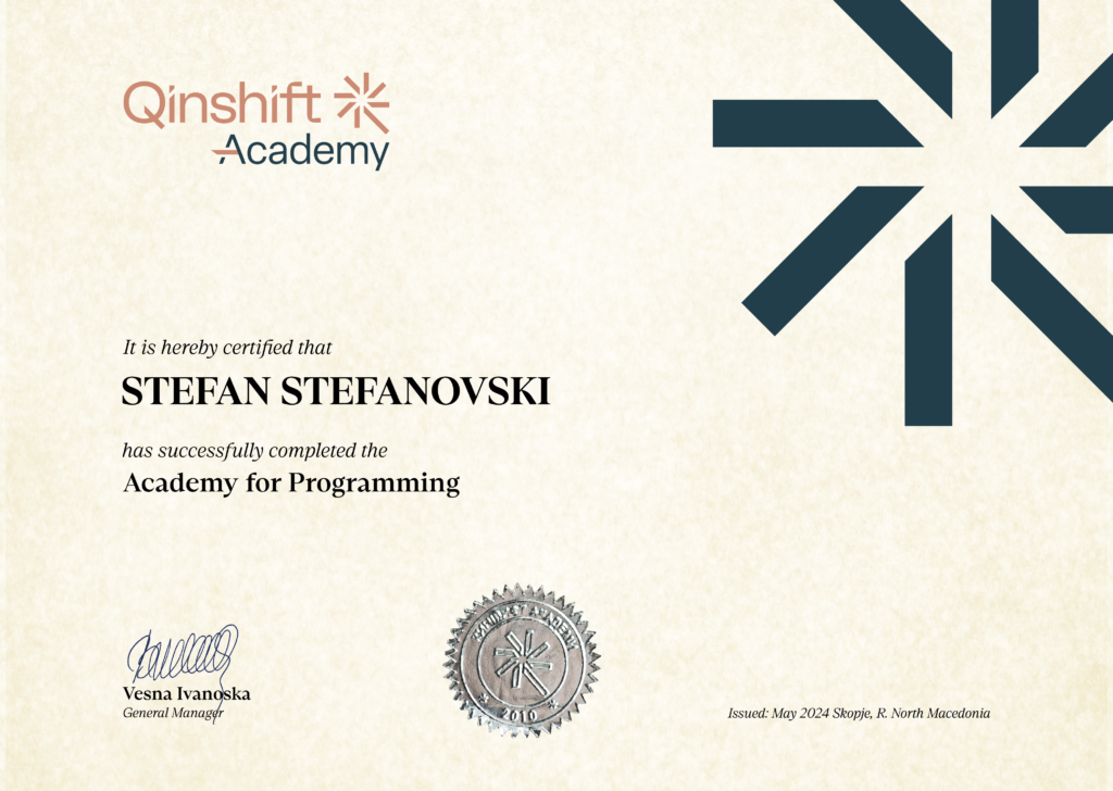 diploma za Programming - QA Diploma