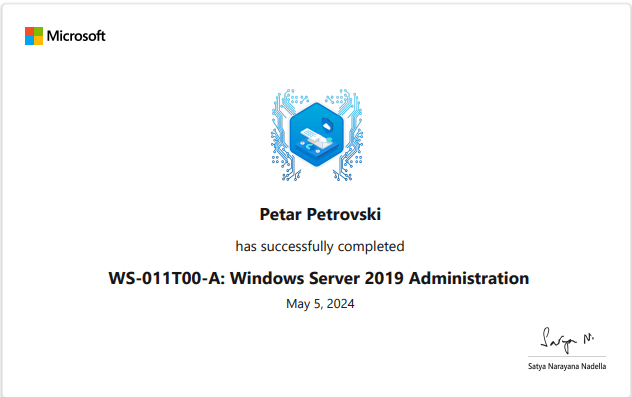 diploma od microsoft za windows server administration